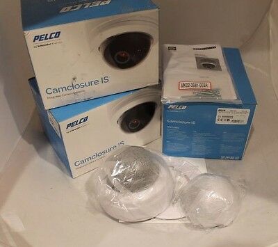 LOT of (3) PELCO IS90-CH3X CAMCL WHT COL HI PAL 3MM W/ CLEAR/SMOKED DOMES