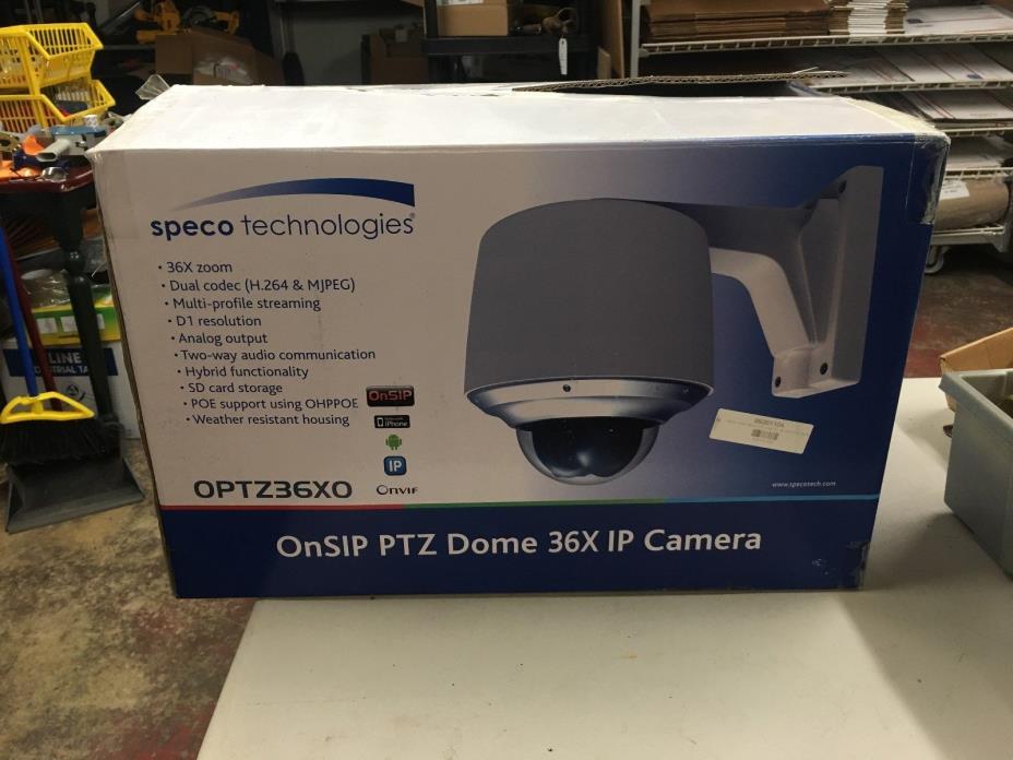 Speco OPTZ36XO Indoor/Outdoor PTZ Dome IP Network Security Camera (White)