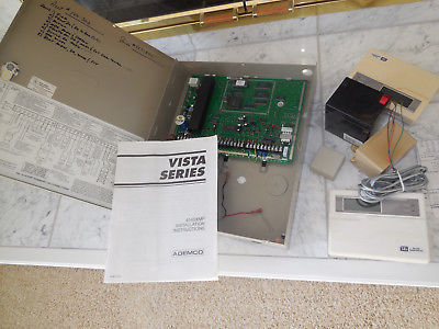 Vista 4140XMP Alarm Security Panel, 2 Ademco 6137 Vista Console Alpha Keypads12V