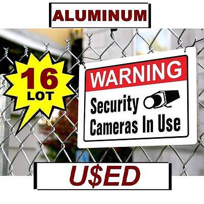 16 SCRATCH & DENT METAL Warning Security Surveillance Video Cameras Yard Signs