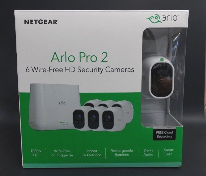 Arlo Pro 2 -- 6 Security Cameras Surveillance System
