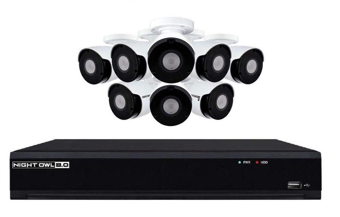 Night Owl 16-Channel 8 cameras 4K UHD Wired Smart Security NVR ,8TB HDD, NEW!