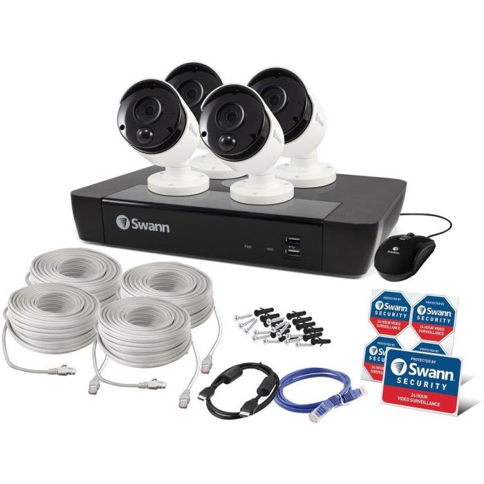 Swann SWNVK-885804-US True Detect 8 Channel 4K Security System & 4x Cameras
