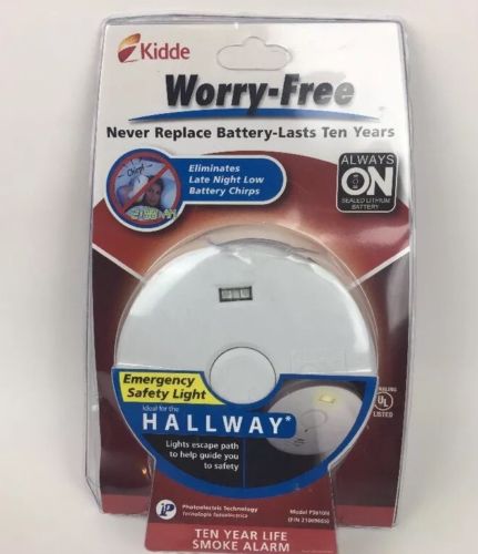 Kidde Worry Free 10-Year Hallway Sealed Lithium Battery Operated Smoke Alarm