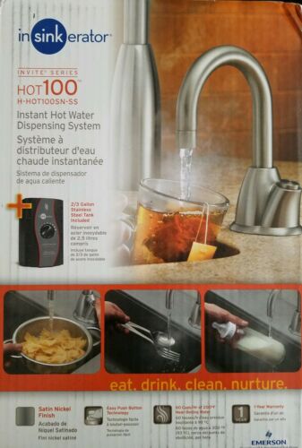 Insinkerator H-Hot100SN-SS Invite Instant Hot Water Dispenser System - New!