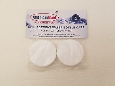 American Maid Replacement Water Bottle Caps | 2 Pack | 53 mm | BPA Free | NEW