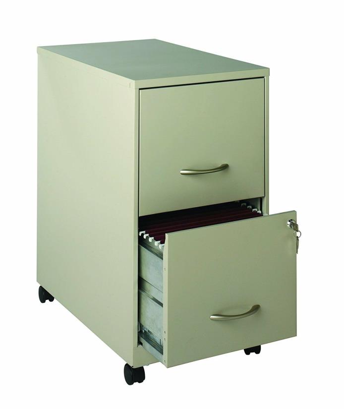 File Cabinet 2-Drawer 22-Inch Deep Space Solutions