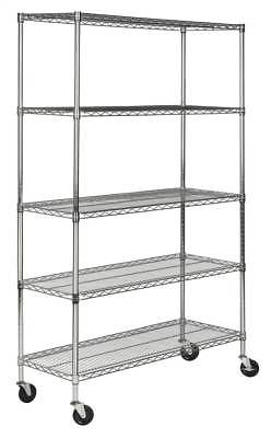 Echo 5-Tier Heavy Duty Wire Shelve in Chrome [ID 3753815]