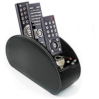 Remote Control Holder Organizer Leather Storage TV With 5 Spacious Compartments