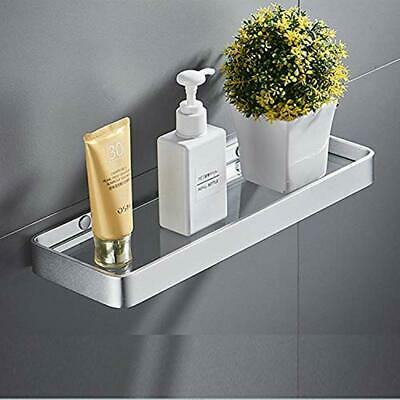 Bathroom Glass Shelf, Wall Mounted Organizer With Rectangular Tempered Proof