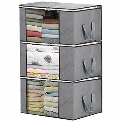 Foldable Storage Bag Organizers, Large Clear Window & Carry Handles, Great