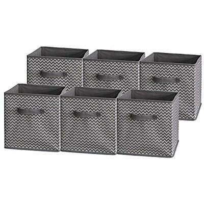 Foldable Cloth Storage Cube Basket Bins Organizer Containers Drawers, 6 Pack