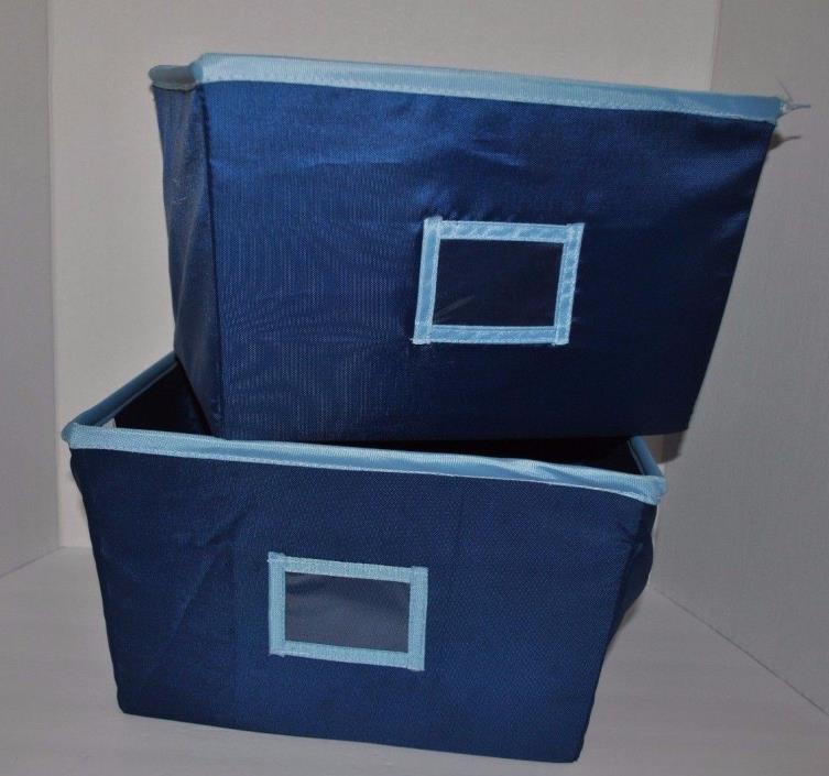 (2) Target Circo Blue/Light Blue Kids Storage Bins