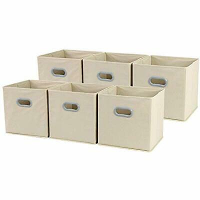 Foldable Cloth Storage Cube Basket Bins Organizer Containers Drawers, 6 Pack,