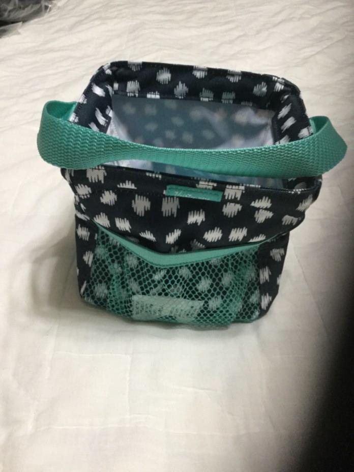 Thirty One Little Carry All Caddy in Navy Doodle Dot NWT