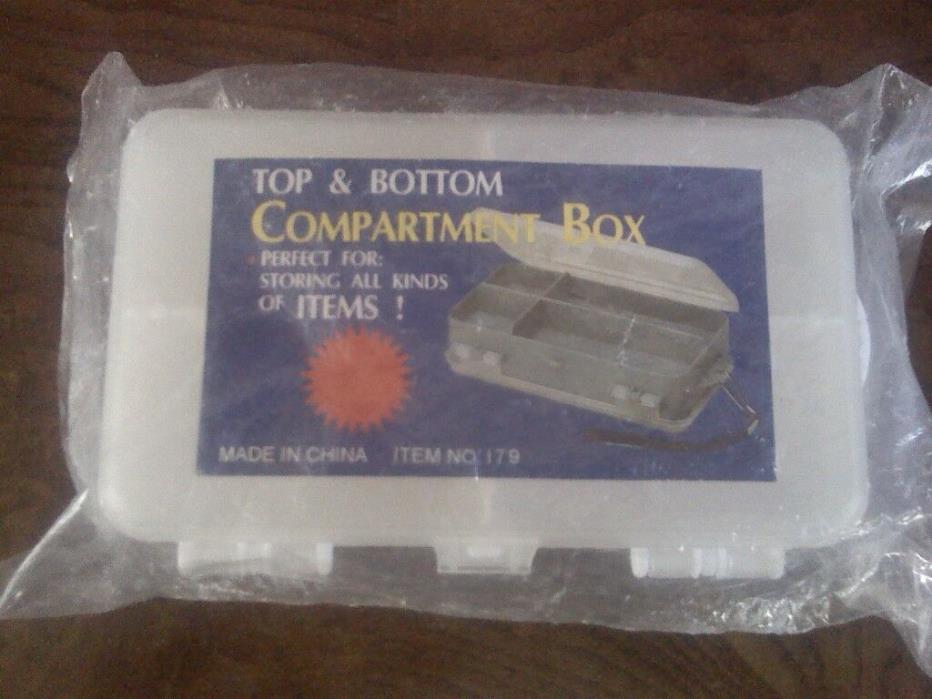 Lt Blue  OR White Compartment Box Plastic W /8 sections 5+