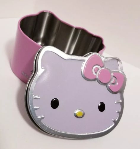 Hello Kitty Metal Small Tin Candy Box 01 Storage  Cute Box NEW Pink Bow