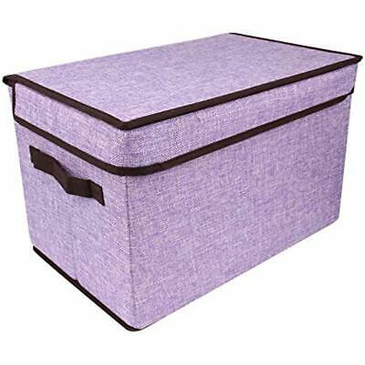Storage Boxes Fabric With Lids And Handles, Cloth Bins Cubes Baskets Containers,