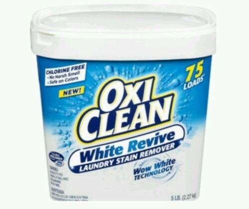 Oxi Clean White Revive Laundry Stain Remover Large 5 lb Tub OXICLEAN