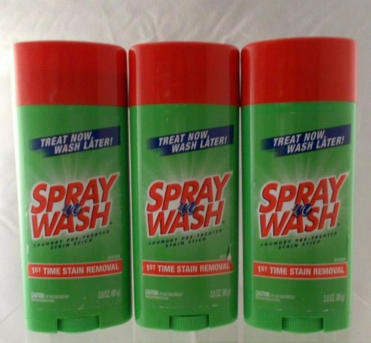 Spray 'N Wash Laundry Pre-Treater Stain Remover Stick Three 3 oz. Sticks