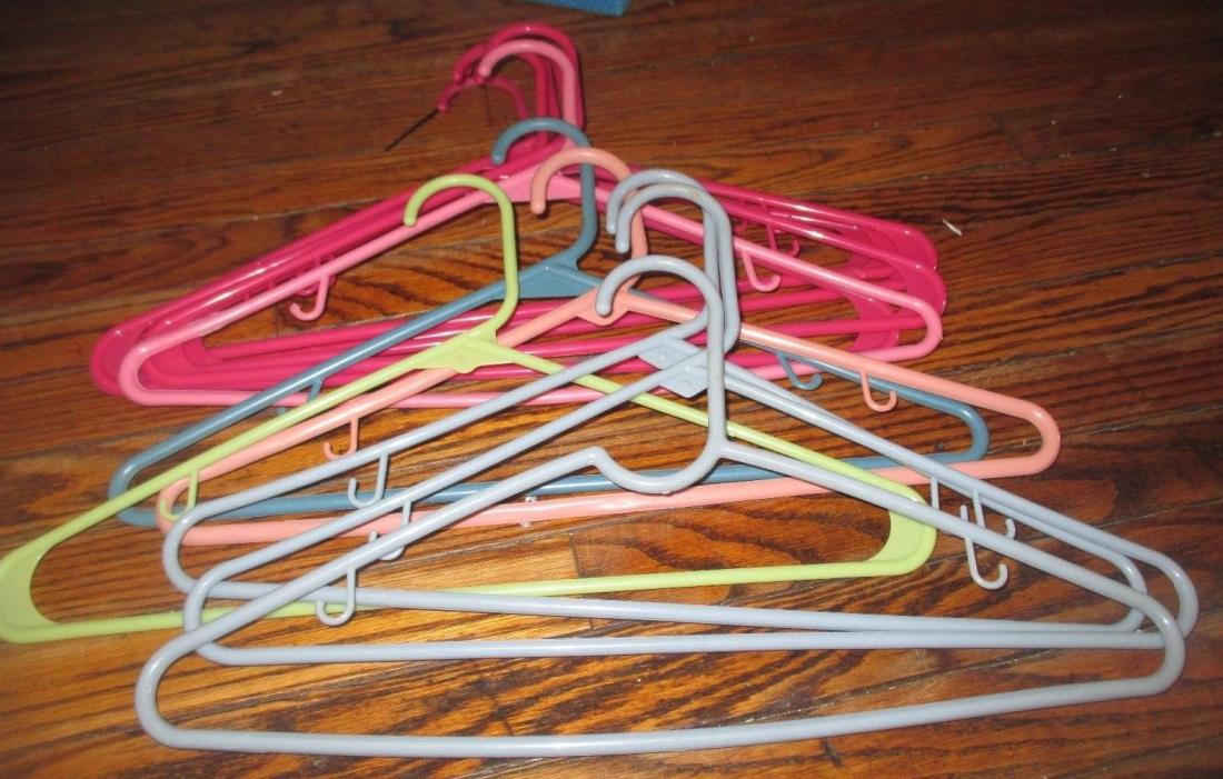 Lot 10 Plastic Tubular Clothes Hangers Lot #2