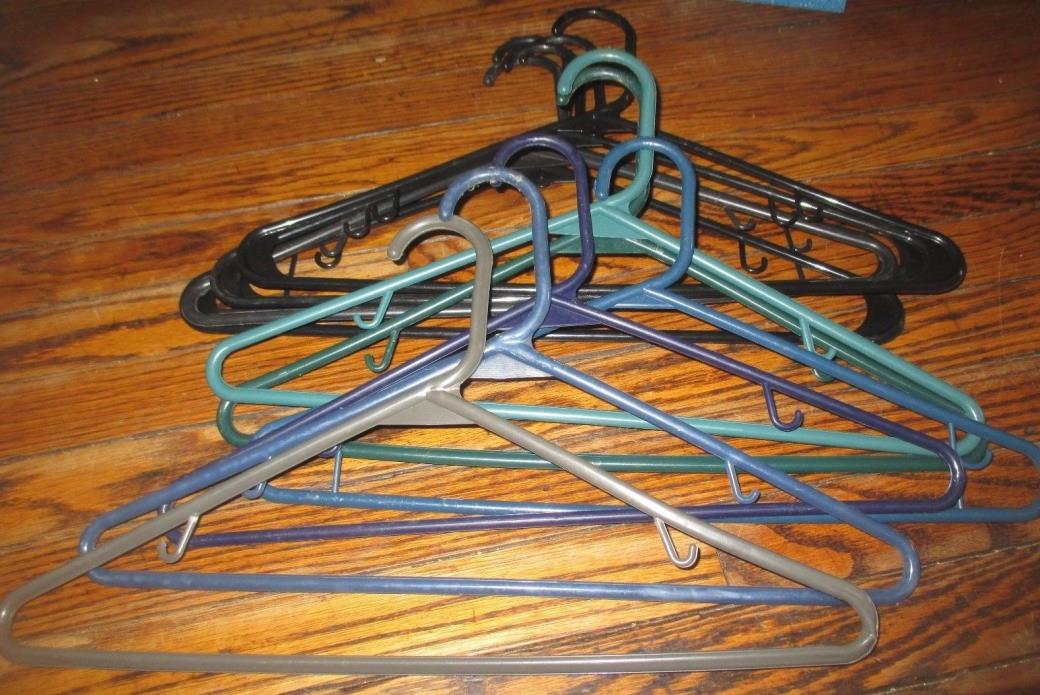 Lot 10 Plastic Tubular Clothes Hangers Lot #3