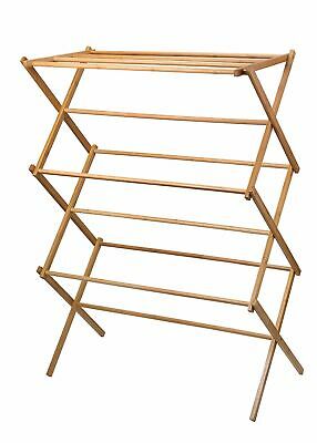 Home-it clothes drying rack - Bamboo Wooden clothes rack - heavy duty cloth