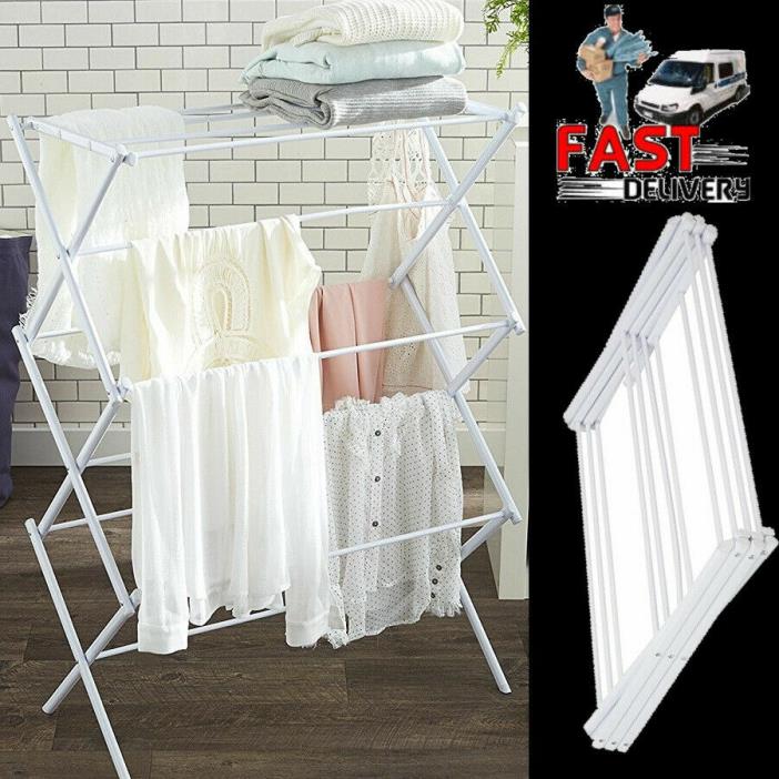 Clothes Drying Rack Laundry Stand Folding Hanger Indoor Dryer Storage Portable