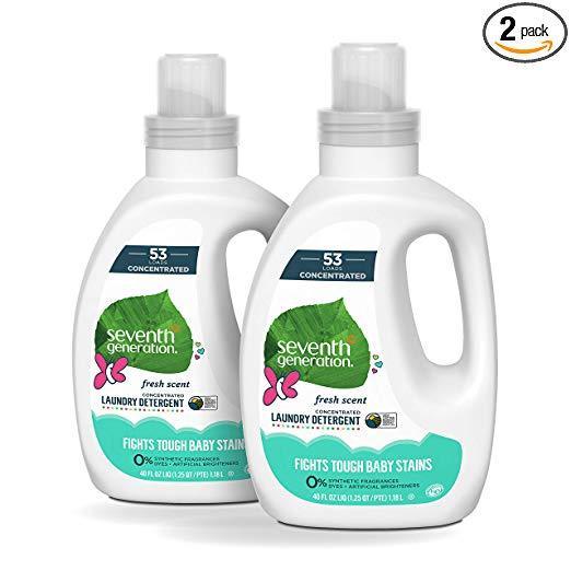 Seventh Generation Baby Concentrated Laundry Detergent, Fresh Scent, 40oz
