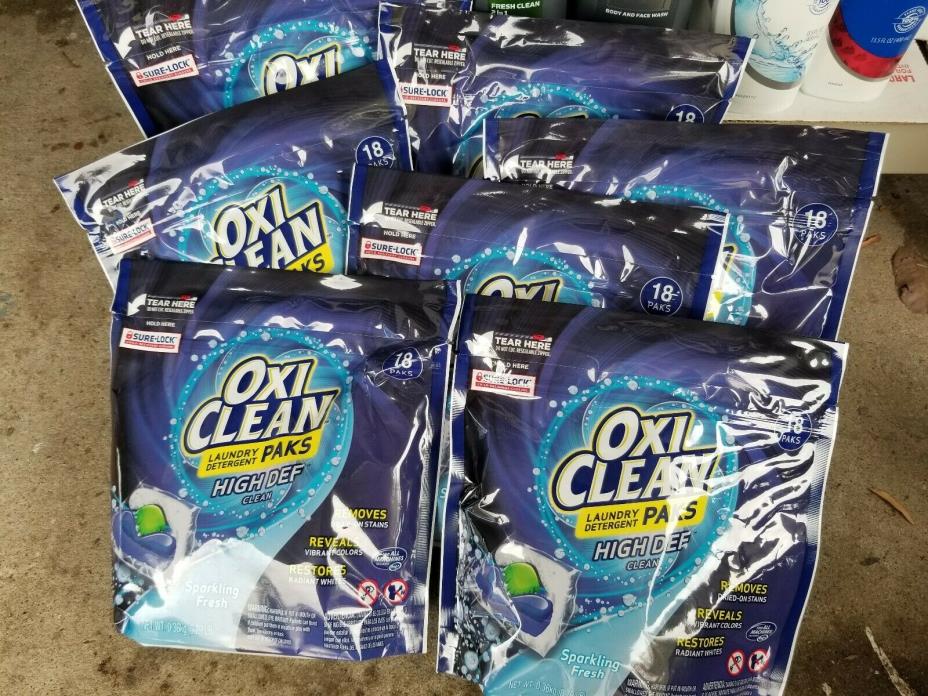 oxy clean laundry detergent tablets 126 total HE sparkling fresh