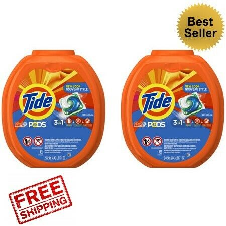 (2 pack) Tide PODS Liquid Detergent Pacs, Original, 162 count