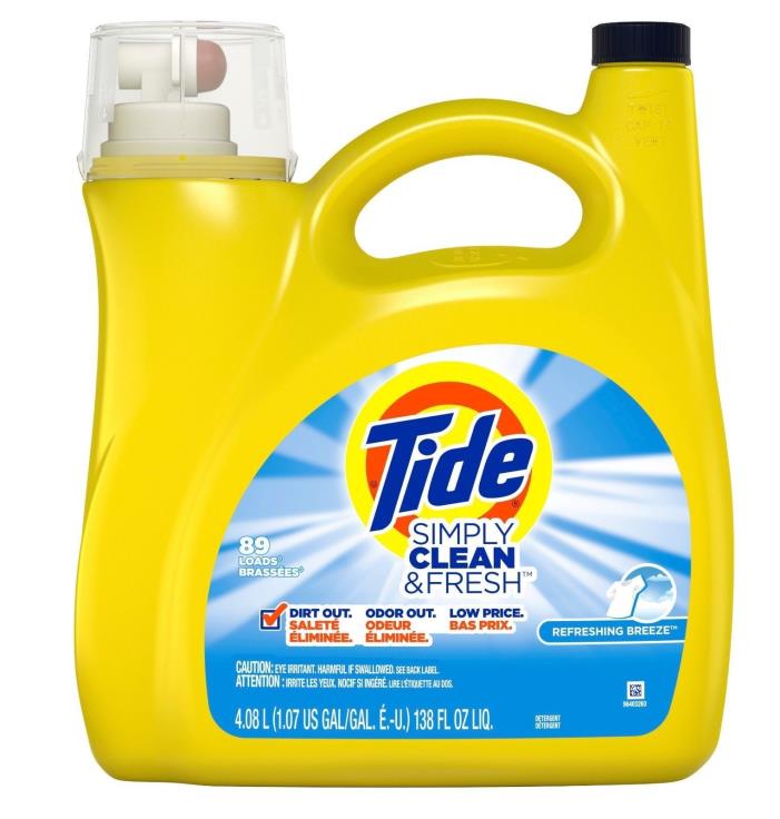 (2 pack) Tide Simply Clean & Fresh Liquid Laundry Detergent, Refreshing Breeze,