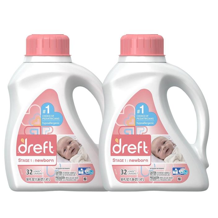 Draft Newborn Hypoallergenic Liquid Baby Child Blanket Laundry Detergent 2 Count