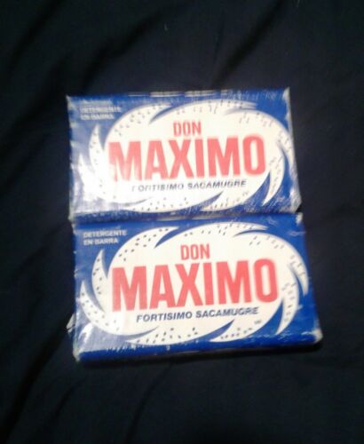Lot of 2 Vintage Don Maximo Soap Gigante Laundry Detergent Bar, Large; Mexico