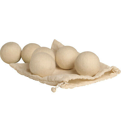 Support Plus Wool Dryer Balls - Eco-Friendly Natural Fabric Softener - Set of 6