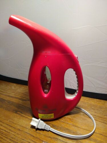 Joy Mangano My Little Steamer Go Mini 900-Watt Deluxe Red