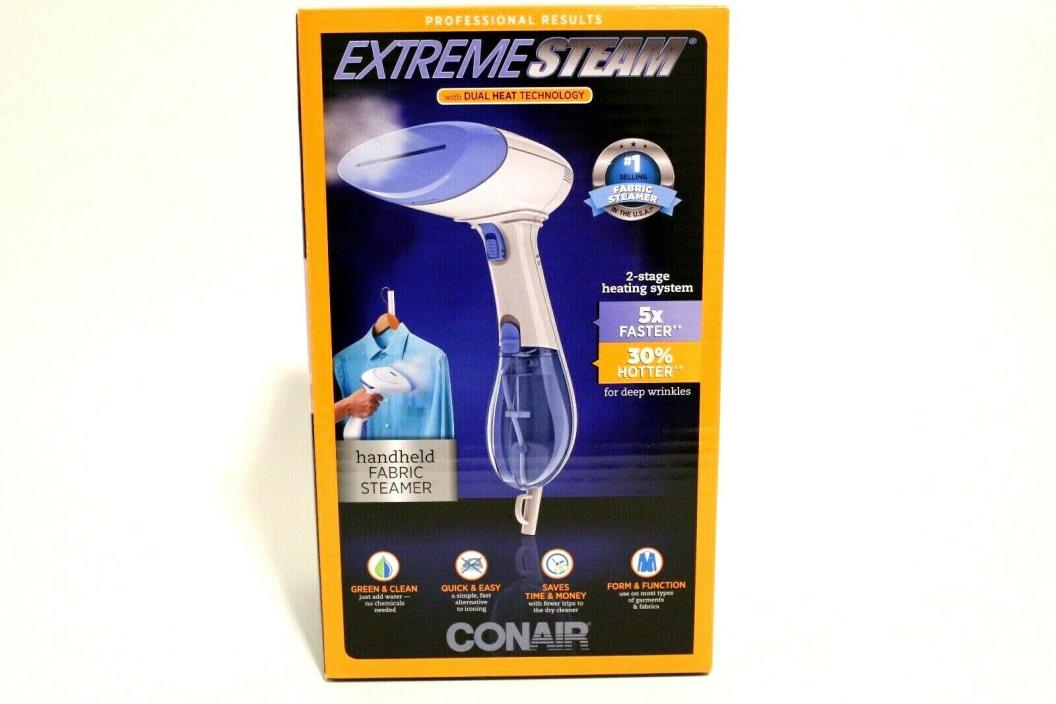 Conair Extreme Steam Hand Held Fabric Steamer with Dual Heat, White Model GS237