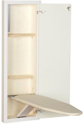 Household Essentials Ironing Board White Prefinished in-Wall Heat Resistant New