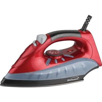 Brentwood Appliances MPI-61 Non-Stick Steam/Dry, Spray Iron (Red)