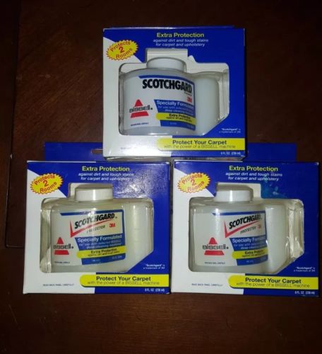 Lot of 3 NEW BISSELL Scotchgard Protector 3M 8 oz Upholstery & Carpet Protector