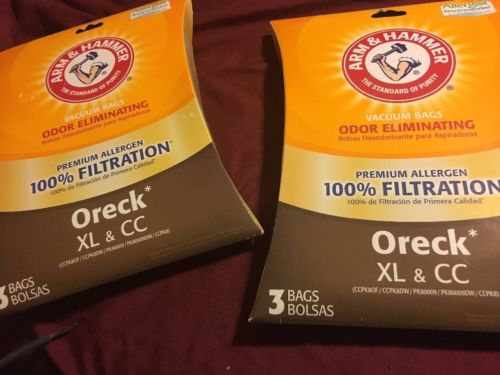 Arm & Hammer Odor Eliminating Vacuum Bags  for Oreck XL& CC New-total 5 Bags