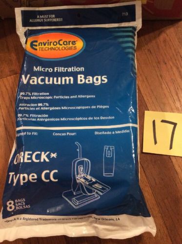 Oreck Type CC Micro filteration Vacuum Bags Enviro Care Technologies