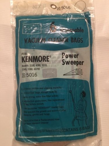 6 Kenmore Vacuum Cleaner Bags Power Sweeper 3380 4380 5310 5340 5380 63700 5016
