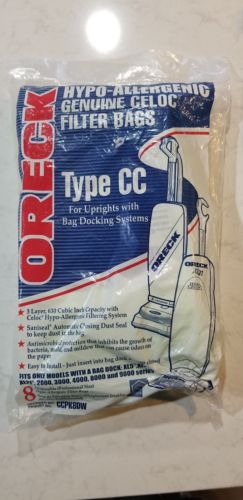 (8) Genuine Oreck CCPK8DW Type CC Hypo-Allergenic Filter Bags - Genuine Celoc