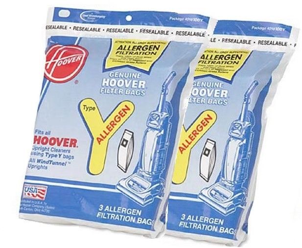 Pack of 2 Hoover Type Y Allergen Filter Filtration Bags 4010100Y - Bag of 3