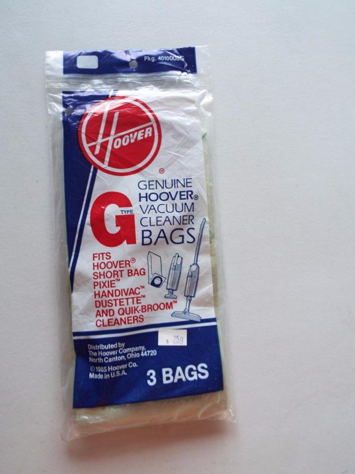 (3) Genuine Hoover type G vacuum cleaner bags - new