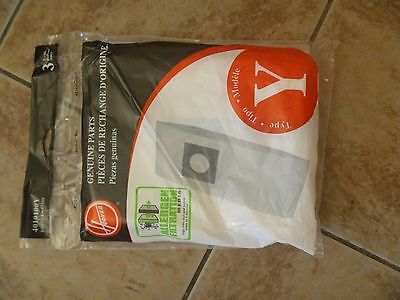 Y Vacuum HOOVER Cleaner Bags  Allergen Filtration  3  BAGS