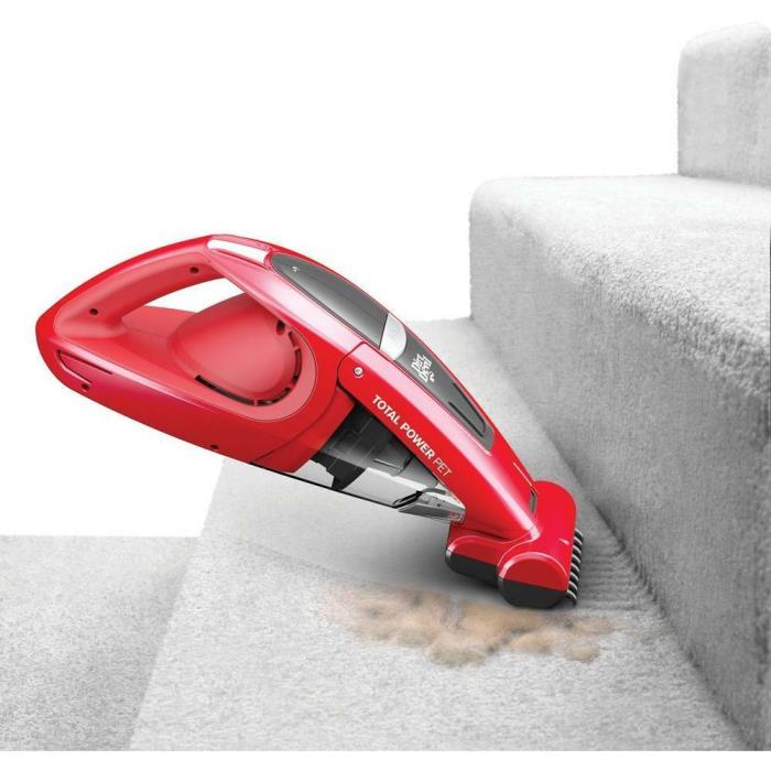 Dirt Devil Total Power Cordless Handheld Vacuum Cleaner Power Brushroll Red