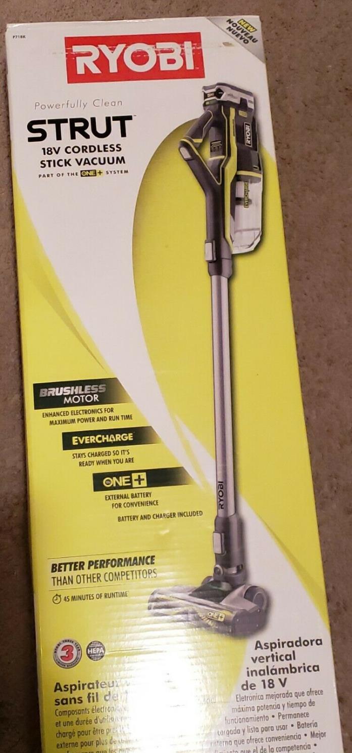 Ryobi STRUT Stick Cordless Vacuum Cleaner P718K....BRAND NEW