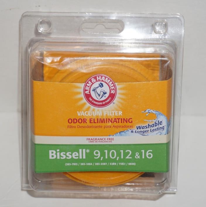 Arm & Hammer Replacement Vacuum Filter Bissell 9, 10, 12, & 15 Odor Eliinating